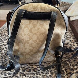 Coach Chic Beige and Black Women's Backpack